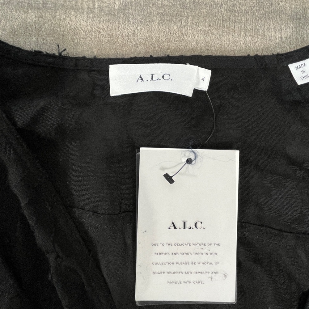 NEW A.L.C. Jezebel V Neck Double Belted Mini Dress - Picture 12 of 15